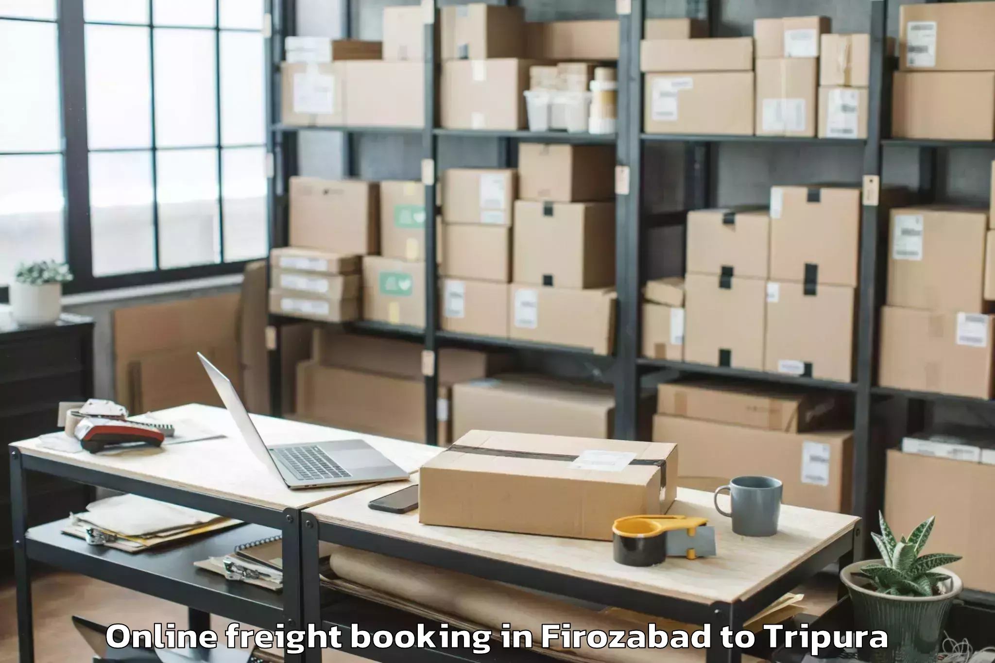 Get Firozabad to Manughat Online Freight Booking